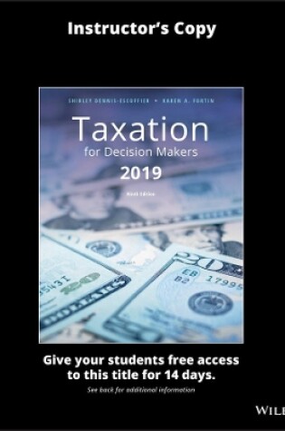 Cover of Taxation for Decision Makers 9th Edition Evaluation Copy