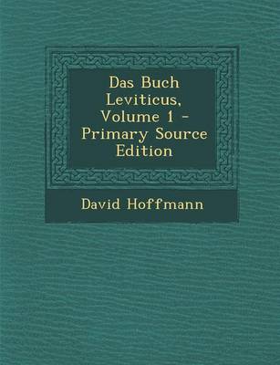 Book cover for Das Buch Leviticus, Volume 1