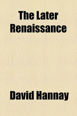 Book cover for The Later Renaissance