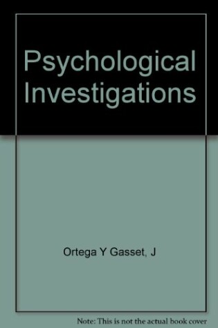 Cover of PSYCHOLOGICAL INVESTIGATIONS CL