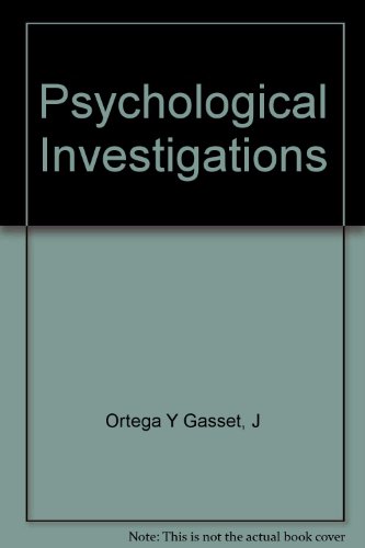 Book cover for PSYCHOLOGICAL INVESTIGATIONS CL