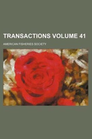 Cover of Transactions Volume 41