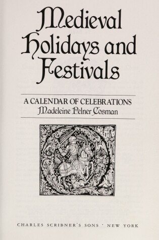 Cover of Medieval Holidays and Festivals