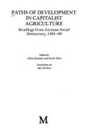 Cover of Paths of Development in Capitalist Agriculture