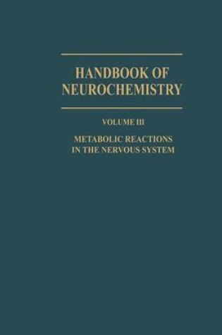 Cover of Metabolic Reactions in the Nervous System