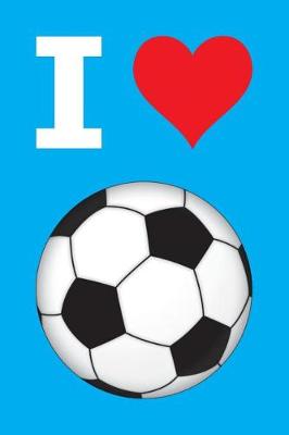 Book cover for Blank Notebook - 100 Pages - I Love Soccer