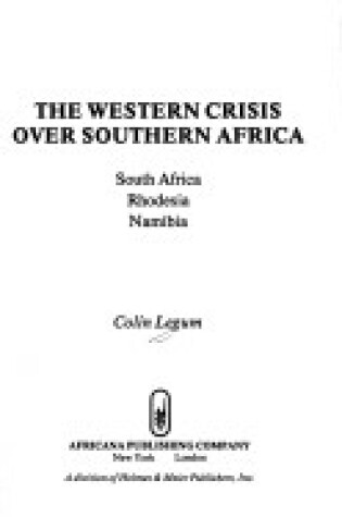 Cover of Western Crisis Over Southern Africa