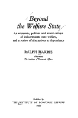 Cover of Beyond the Welfare State