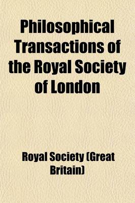 Book cover for Philosophical Transactions of the Royal Society of London Volume 100