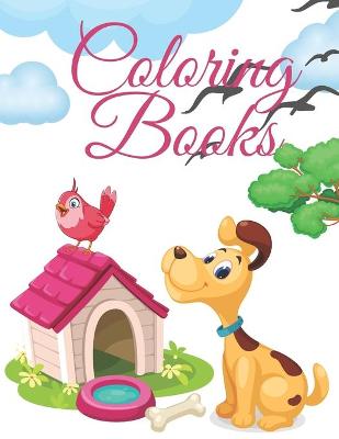 Book cover for puppy coloring book