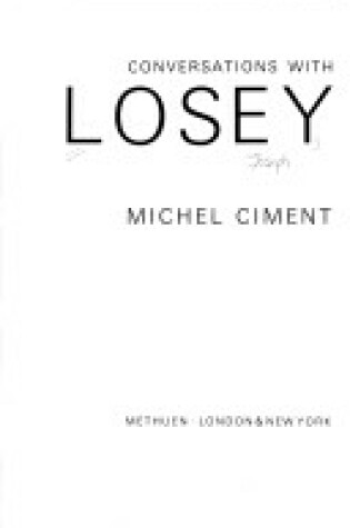 Cover of Conversations with Losey