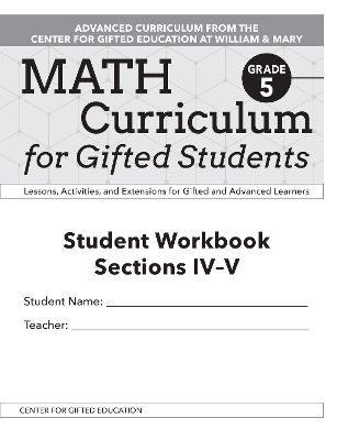 Book cover for Math Curriculum for Gifted Students