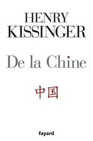 Cover of de la Chine