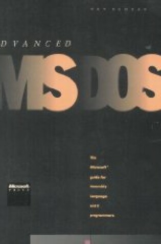 Cover of Advanced M. S.-DOS Programming