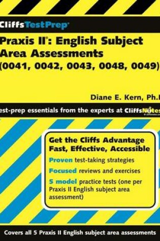 Cover of Cliffstestprep Praxis II: English Subject Area Assessments (0041, 0042, 0043, 0048, 0049)