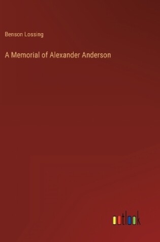 Cover of A Memorial of Alexander Anderson