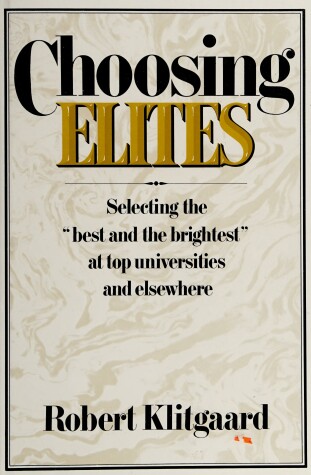 Book cover for Choosing Elites