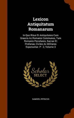 Book cover for Lexicon Antiquitatum Romanarum