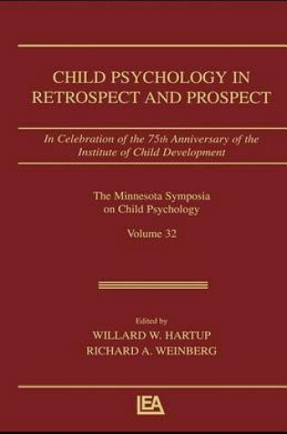 Cover of Child Psychology in Retrospect and Prospect