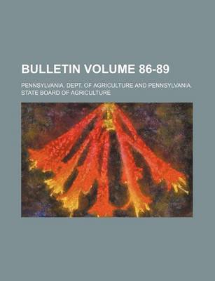 Book cover for Bulletin Volume 86-89