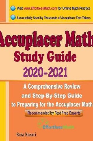 Cover of Accuplacer Math Study Guide 2020 - 2021