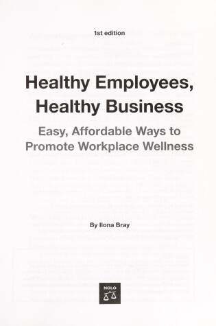Cover of Healthy Employees, Healthy Business