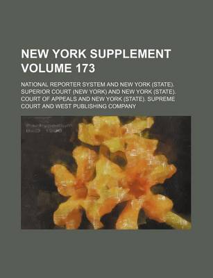 Book cover for New York Supplement Volume 173