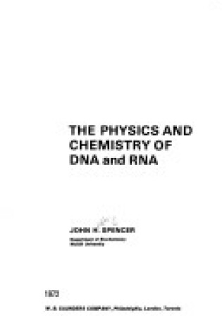 Cover of Physics and Chemistry of D.N.A. and R.N.A.