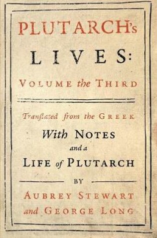 Cover of Plutarch's Lives - Vol. III