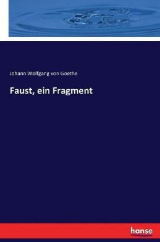 Cover of Faust, ein Fragment