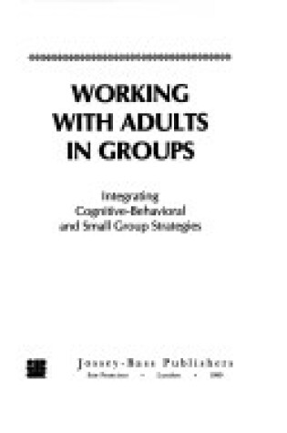 Cover of Working w Adults Groups