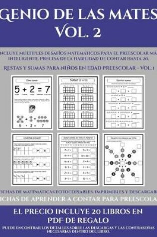 Cover of Fichas de aprender a contar para preescolar (Genio de las mates Vol. 2)