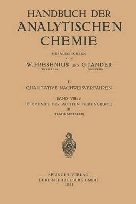 Book cover for Elemente der Achten Nebengruppe II