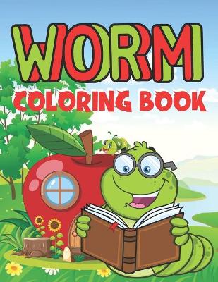 Book cover for Worm Coloring Book