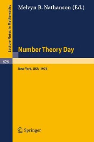 Cover of Number Theory Day