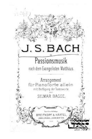 Cover of Passionsmusik nach dem Evangelisten Matthaus