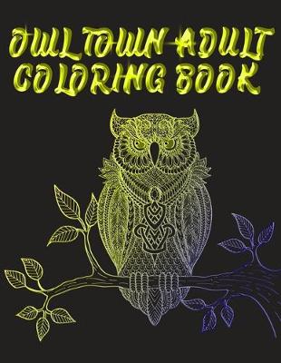 Book cover for Owl Town Adult Coloring Book