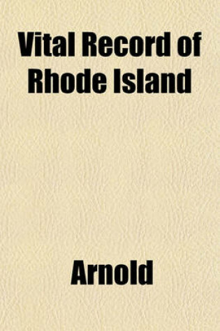 Cover of Vital Record of Rhode Island