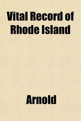 Book cover for Vital Record of Rhode Island