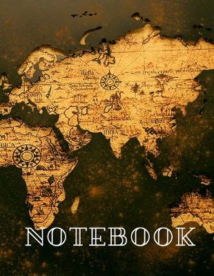 Cover of Lined Notebook with Map Cover, 125 Pages, Lined Journal Map COver