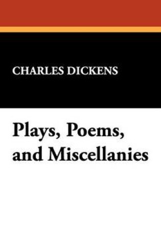 Cover of Plays, Poems, and Miscellanies