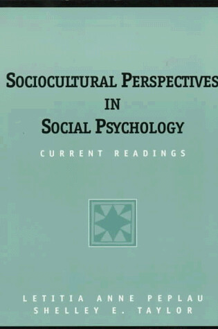 Cover of Sociocultural Perspectives in Social Psychology