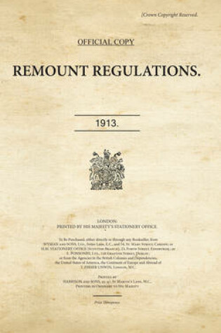 Cover of Remount Regulations