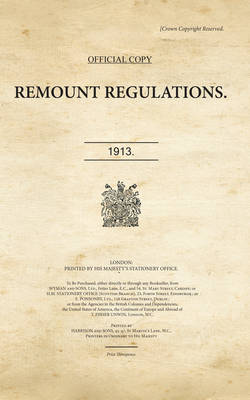 Cover of Remount Regulations