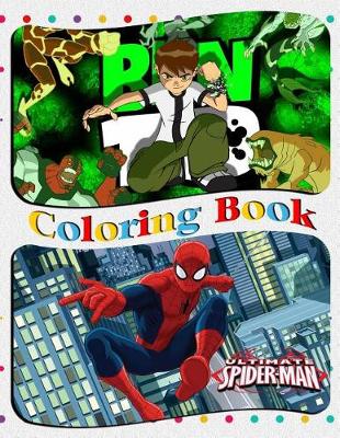 Book cover for Ultimate Spiderman & Ben 10 Coloring Book