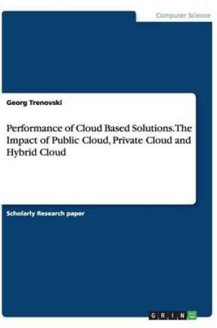 Cover of Performance of Cloud Based Solutions. The Impact of Public Cloud, Private Cloud and Hybrid Cloud