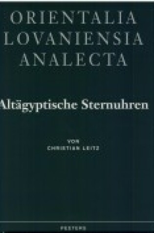 Cover of Altagyptische Sternuhren