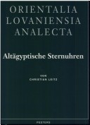 Book cover for Altagyptische Sternuhren