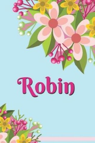 Cover of Robin Personalized Blank Lined Journal Notebook