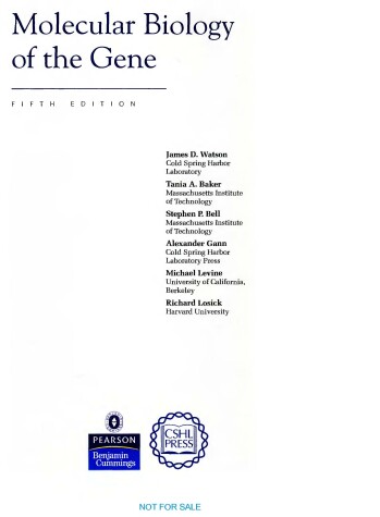 Cover of Molecular Biology of the Gene